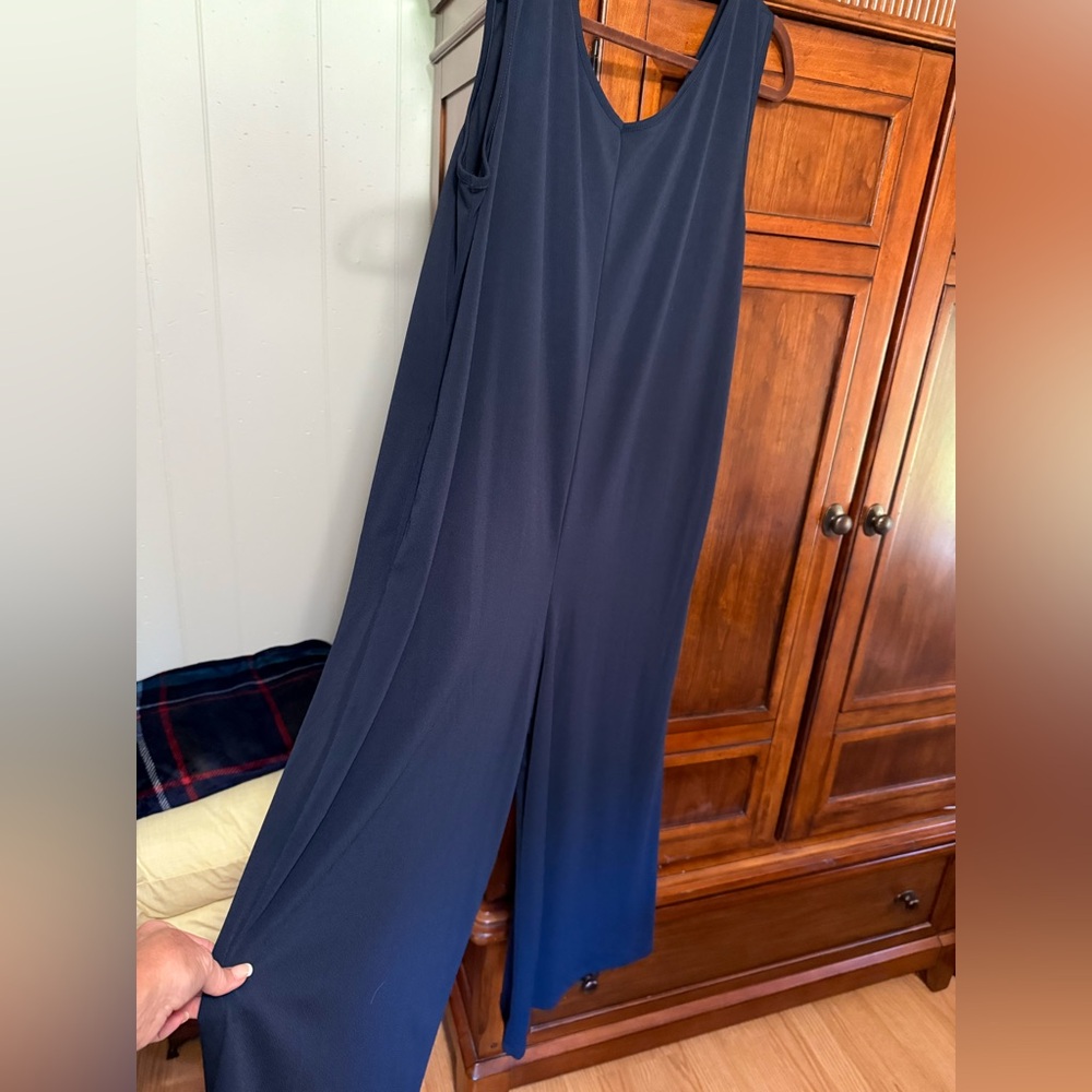 Lularoe Natalie Elegant Navy Jumpsuit EUC